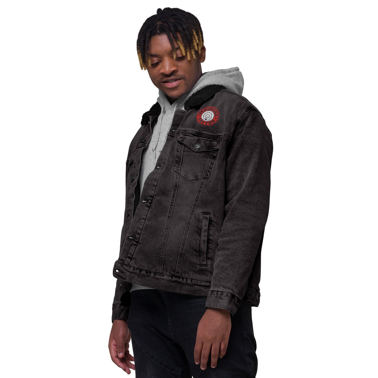 Peacock's OG black denim jean jacket